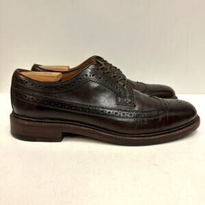 VGUC Grant Stone x J. Crew Ludlow Longwing Wingtip Derby Brown Bench Made 10